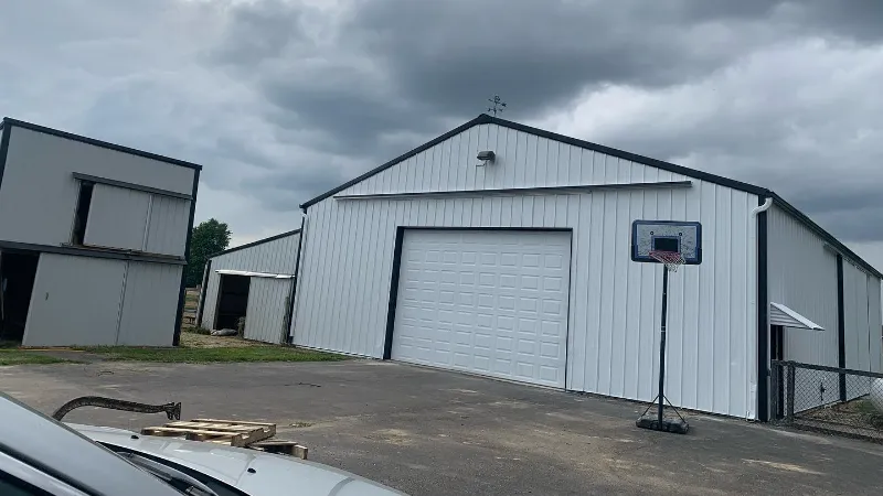 White Pole Barn — Trim & Exterior